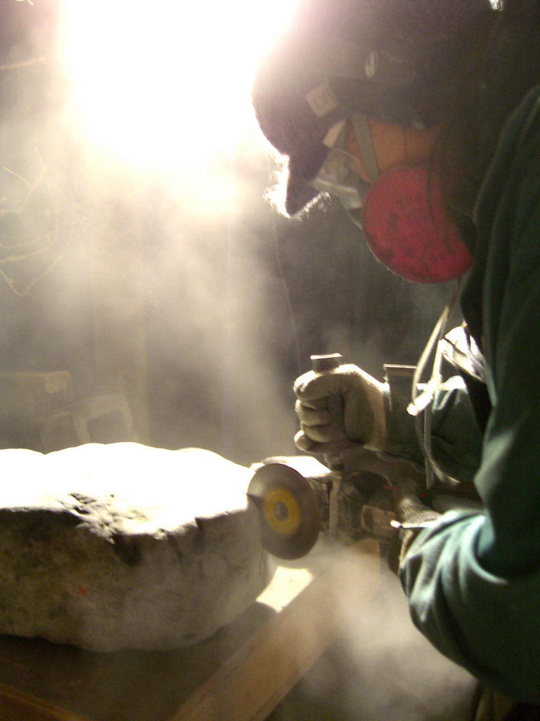 Grinding Produces a Dust Cloud