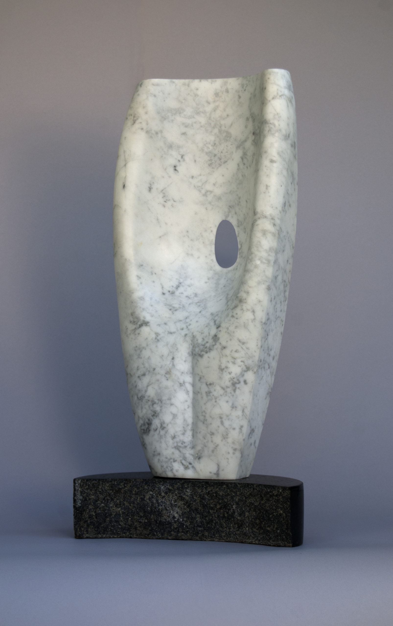 Ken Barnes, “Corona”, 24” X 12” X 5”, 2013, white marble