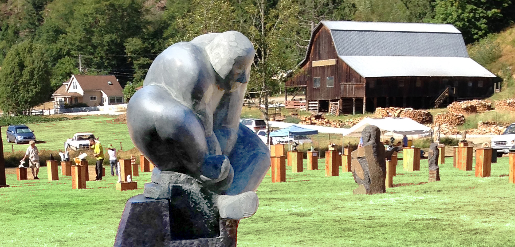 Steve Taplin's sculpture at the Camp Brotherhood outdoor exhibition